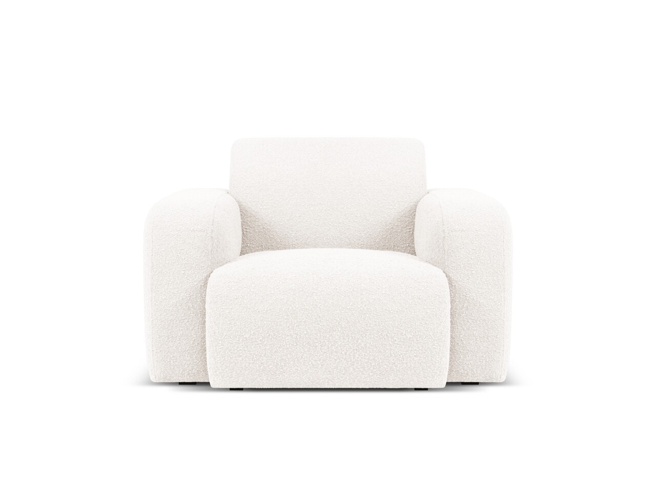 Fotoliu, Molino-101, Micadoni Home, 105x95x72 cm, tesatura boucle, alb - imagine 7
